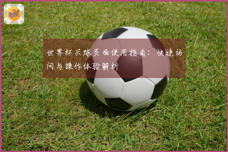 世界杯买球页面使用指南：快速访问与操作体验解析